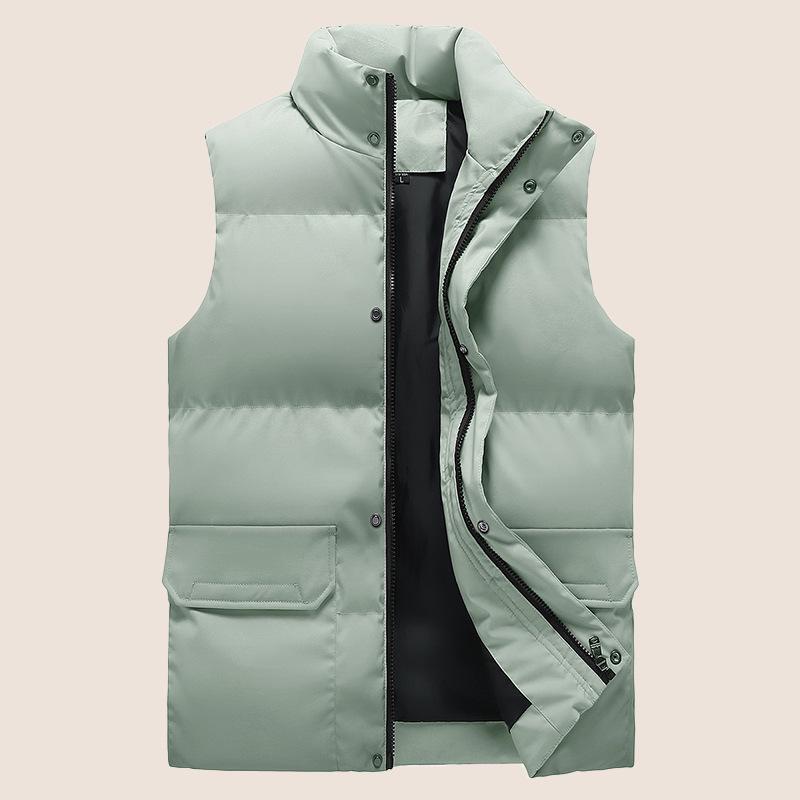 

Winter Casual Stand Collar Down Cotton Vest - Trendy Versatile Cross-Strap Design 2XL