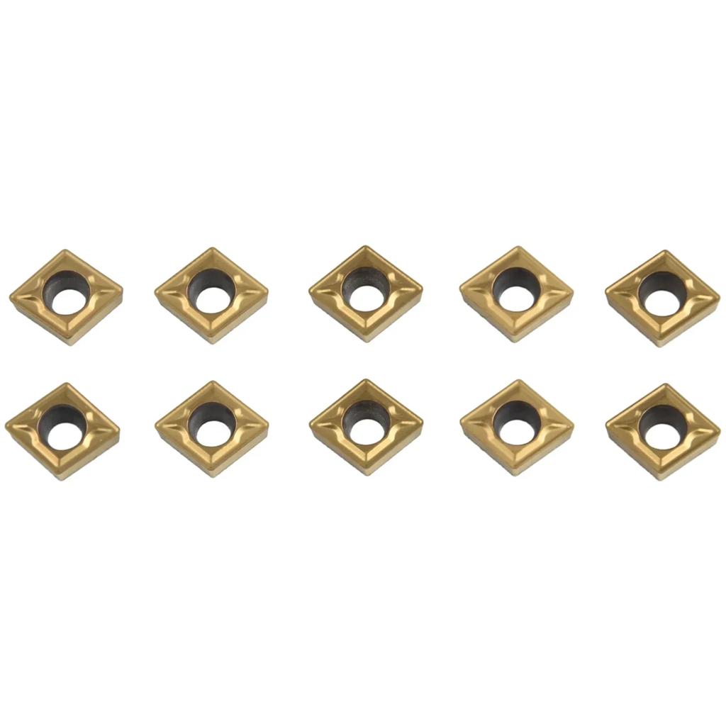 10 Pcs CCMT060204 Carbide Inserts Blades VP15TF Workshop Metalworking Tools Turning Tools Accessories Coated Metal