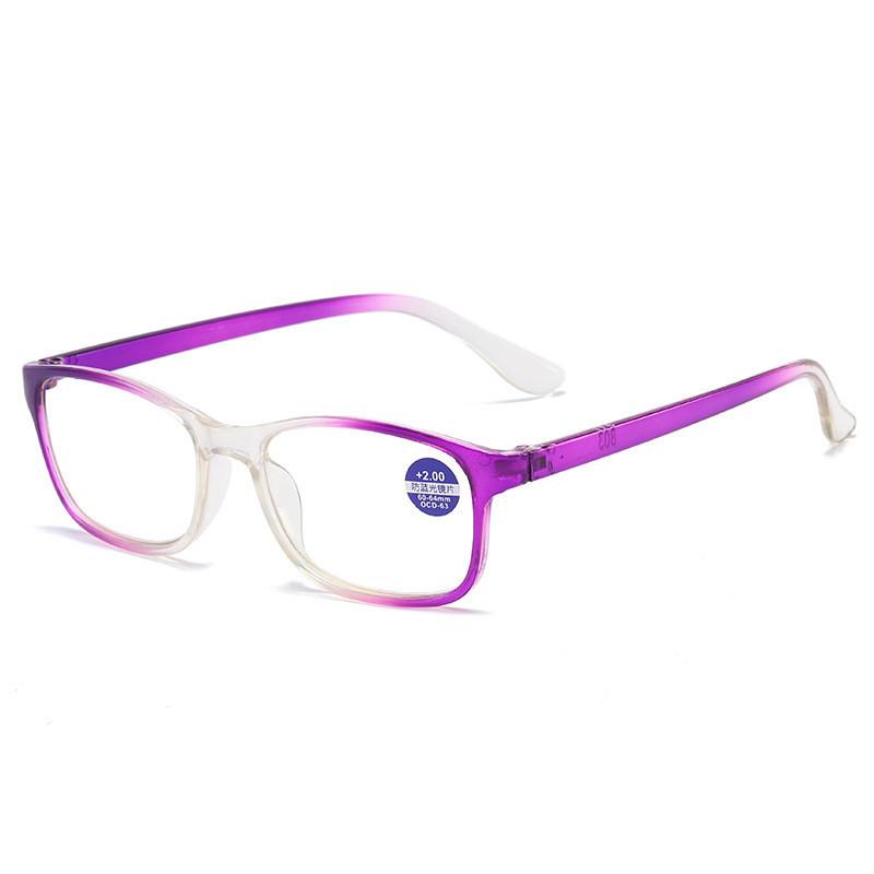 IN Trend Purple Gradient Reading Glasses For Women Presbyopia Eyeglasses Men Anti-Blue Light HyperopiaOptical Eyewear Diopters +1.0 +4.0