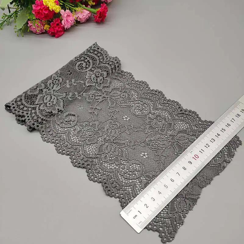 15CM Wide Elastic Lace Fabric 10Yard Flower Pattern Ribbon Lace Trim Ribbon Diy Craft Fabric Width African Fabrics Stretch