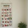 Christmas Advent Calendar 24 Pocket Fabric  Wall Decor Reusable Children's Christmas Countdown Surprise Gift Hanging Bag