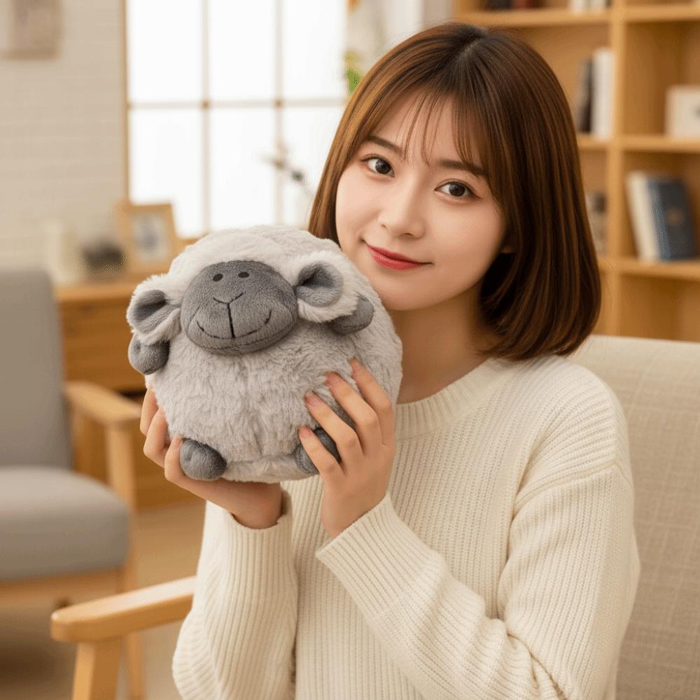 Cozy Stuffed Lamb Doll Huggable Plush Pillow Toy Gift Sheep Ball Doll Kids