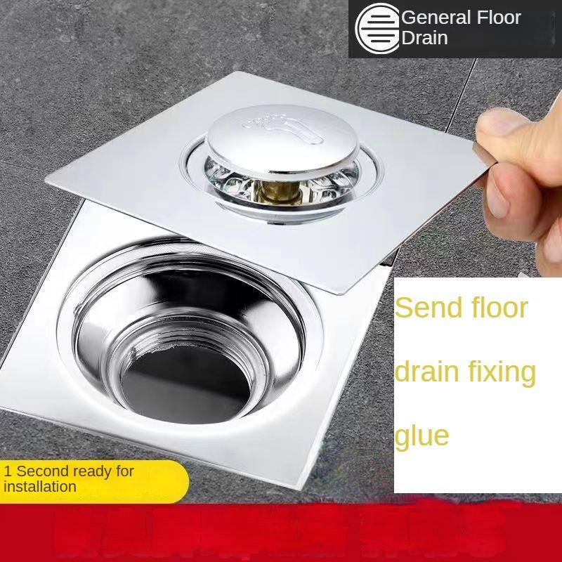 Stainless Steel Floor Drain Anti-odor Sealing Cover Press-type Foot-stepping Bouncing Core Sewer Anti-odor Universal Floor Drain