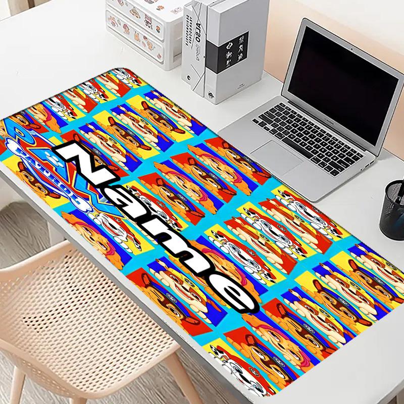 Custom Name Personalized PAW Patrol Pattern Mousepad, Laptop PC Desk Mat, Decorative Desk Mat for Home Keyboard Pad Gift