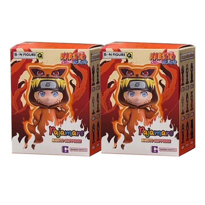 In Stock Bandai Naruto Pajamars Blind Box Chibi Pajama Style Figures Christmas Gifts Desktop Decoration Collection Trendy Toys
