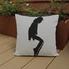 Supper Star Michael Jackson Black And White Portrait Cushion Cover Cotton Linen Decoration Bar Concert Hall Throw Pillow Case