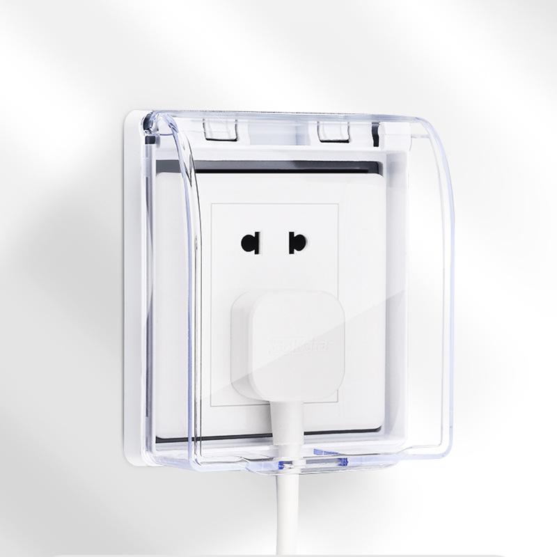 Copertura Protettiva in Plastica Tipo 86 per Bagno, Scatola Anti-schizzo, Coperchio Impermeabile per Interruttore e Presa, Scatola Impermeabile per Uso Domestico