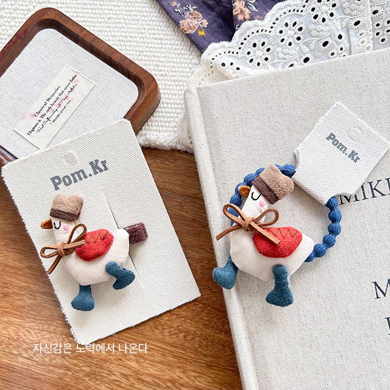 Handgjorda hårspännen och hårband i tyg med djur och tecknade figurer i koreansk stil - Hög elasticitet för barn