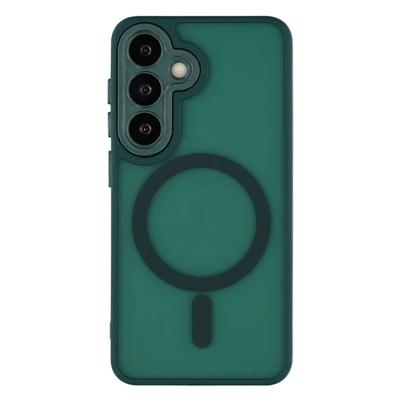 For Samsung Galaxy S24 Magnetic Case WANLONFENG QB Series PC TPU Phone Cover with Screen Film