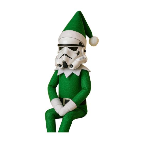

Рождественское сидячее украшение в виде куклы штурмовика, коллекционная фигурка эльфа Снупи на полке, новинка, мягкая кукла, статуэтка, подарок для детей и взрослых зелёный