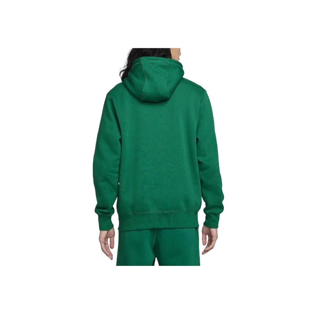 Nike Club Fleece Logo Print Hoodie With Fleece Lining Men Hoodie Peacock-Green FN3105-365