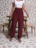 2026 Women's Casual Elastic Pure Color Long Pants - Spring/Summer European Fashion