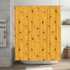 Modern Bathroom Shower Curtain with Yellow Flower Print 3D Waterproof Fabric Home Decor Customizable Size Available for Purchase
