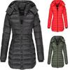 Women's Mid-length Cotton Jacket with Hood, Warm/body-highlighting/various Colors/zipper, Women's Winter Warm Jacket S-3XL