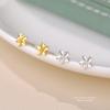 SOFTPIG Real 925 Silver 5MM Flower Mini Stud Earrings for Women Classic Plant Fine Jewelry Ear Hole Care Accessories
