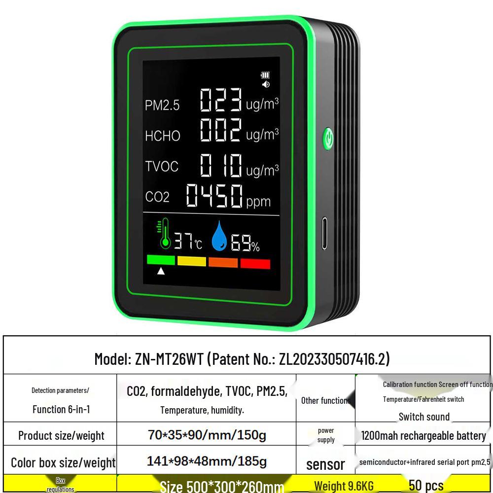 Smart Air Quality Detector: Formaldehyde, CO2, and TVOC Sensor