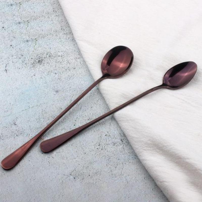 1PCS Excellent Coffee Lightweight Comfortable Spoon Mirror Polishing To Grip