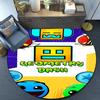 Geometry Dash: Dance To The Beat Round Rug for Livingroom,Bedroom, Palyroom, Chair Rug, Area rug, Circle Carpet, Fan Christmas gift