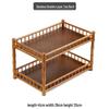 TLAKEHO Bamboo Double-Layer Tea Set Storage Rack