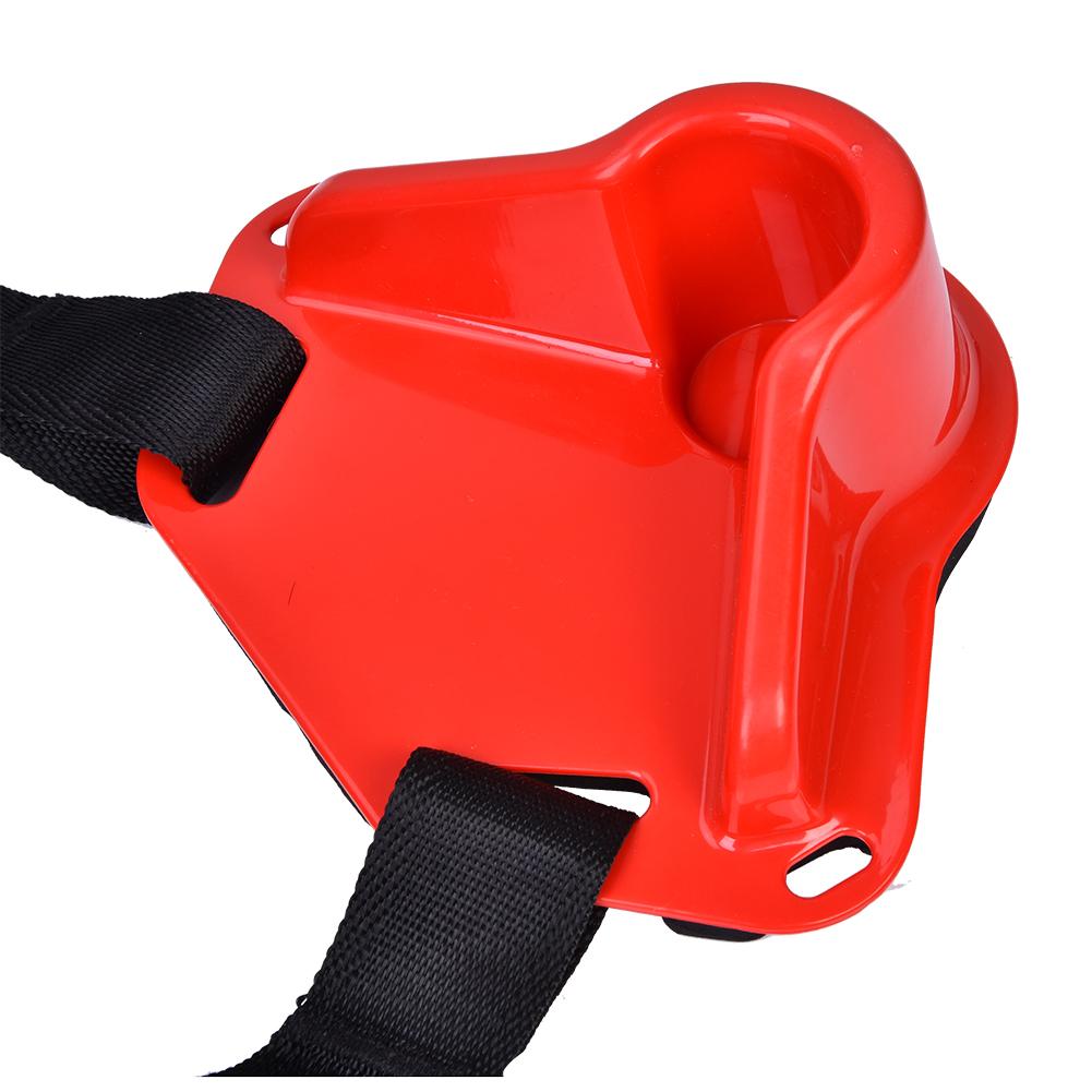 Boat Rock Fishing Rod Pole Holder Adjustable Waist Fighting Belt Tackle Accessories (Red)