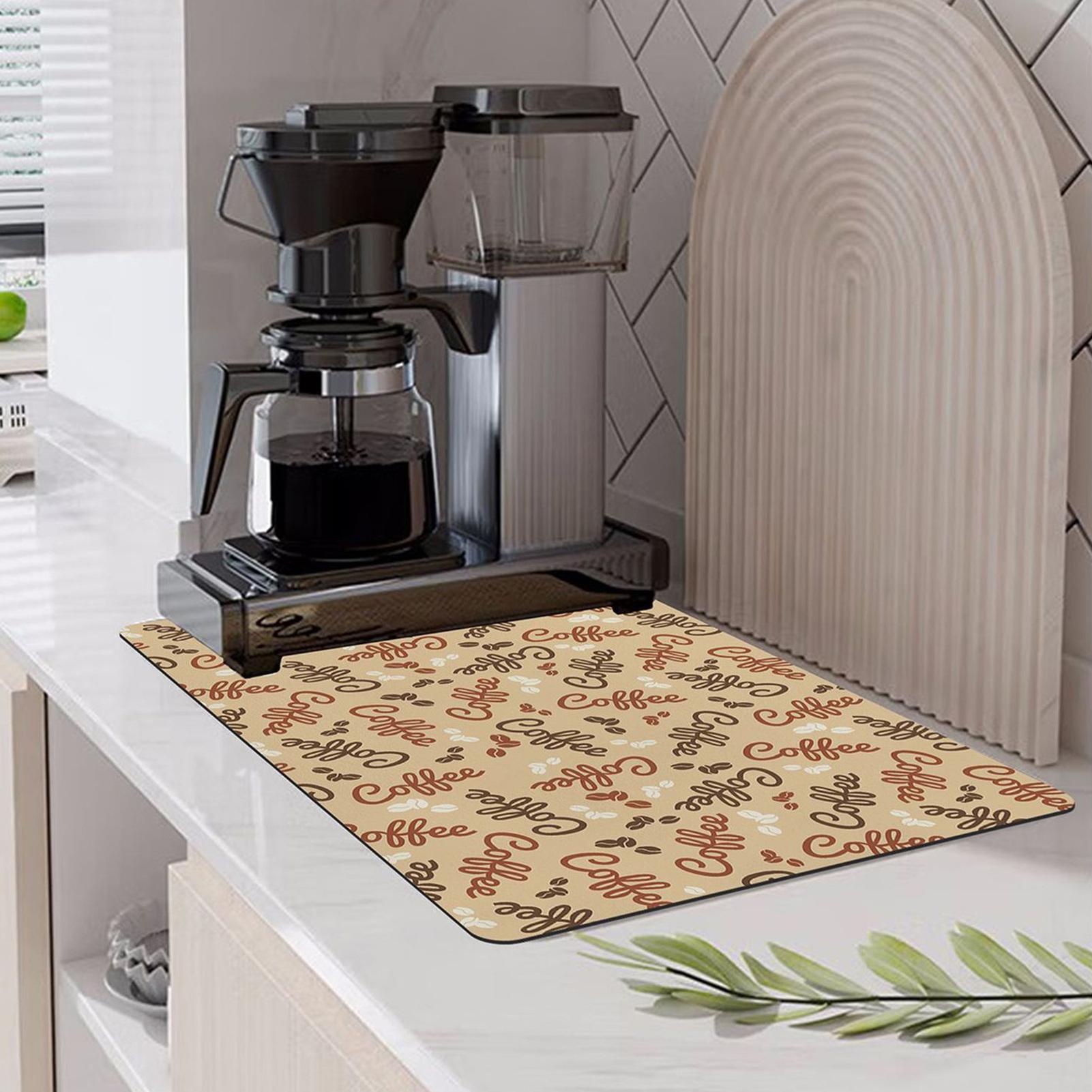 

Коврик для кофеварки, впитывающий коврик для сушки посуды, долговечный многоцелевой нескользящий настольный коврик для домашней кухонной стойки D красный/розовый