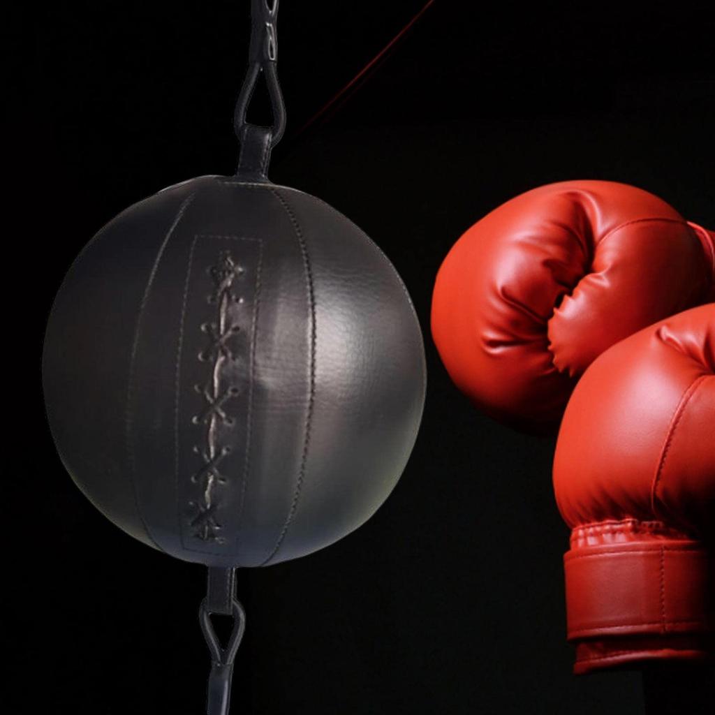 Colaxi Durable Boxing Ball Double-Ended Punching Bag for Sparring Muay Thai Workouts, Black