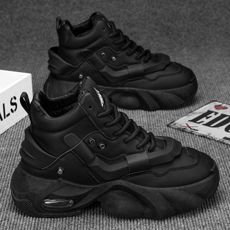 Trend new high-top men's shoes platform-soled trend heightening bread shoes versatile trend casual