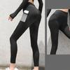 Mesh Pocket Yoga Pants High Waist Sports Pants Leggings Fitness Pants  Exercise