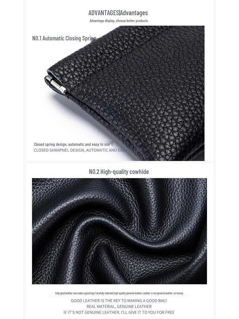 Damen Mini Leder Federclip Geldbörse - Aufbewahrungstasche für Kopfhörer und Münzen