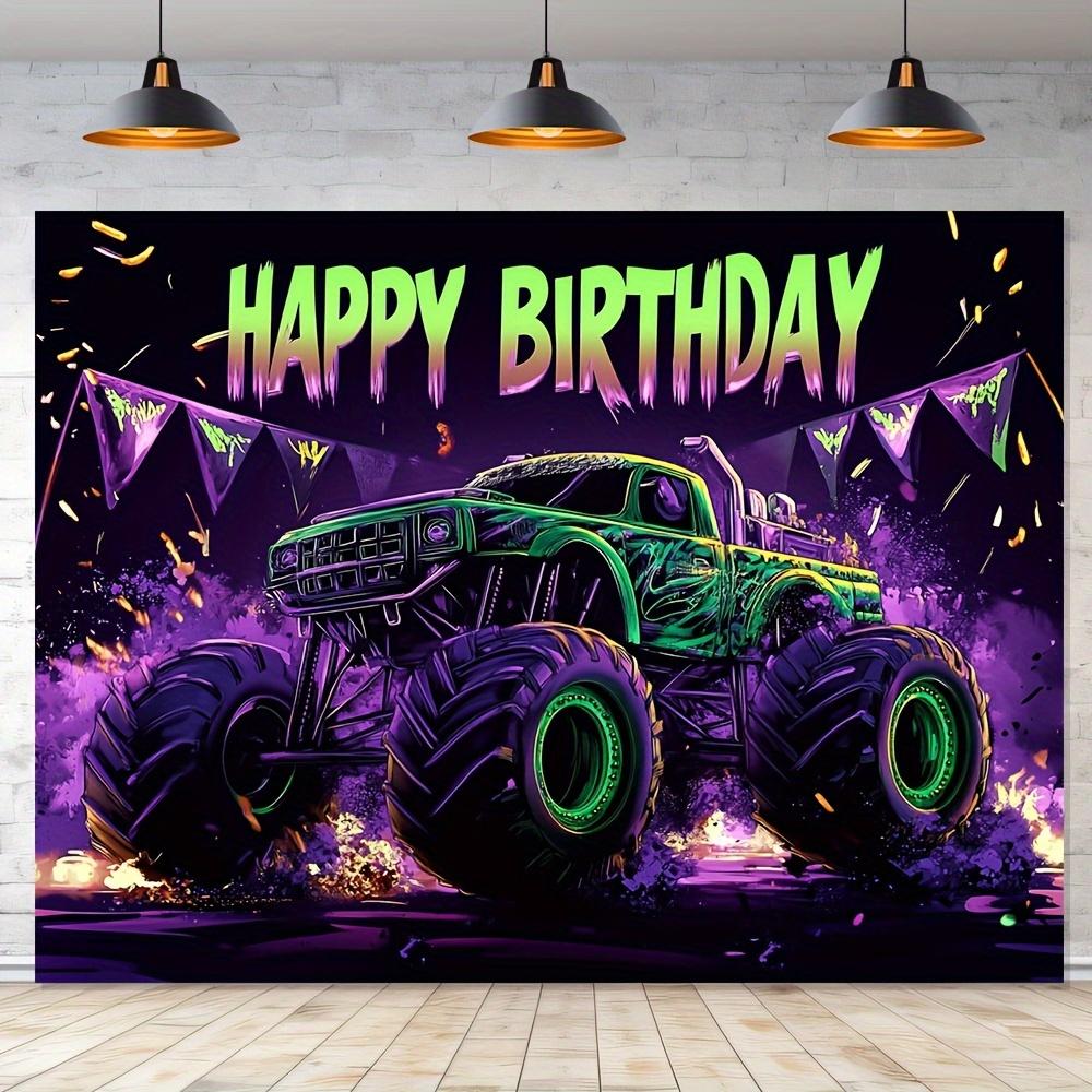 

1pc Truck Birthday Party Tapestry Polyester Fabric No Electricity Needed Versatile Celebration Tapestry 74x94cm(29x37in)