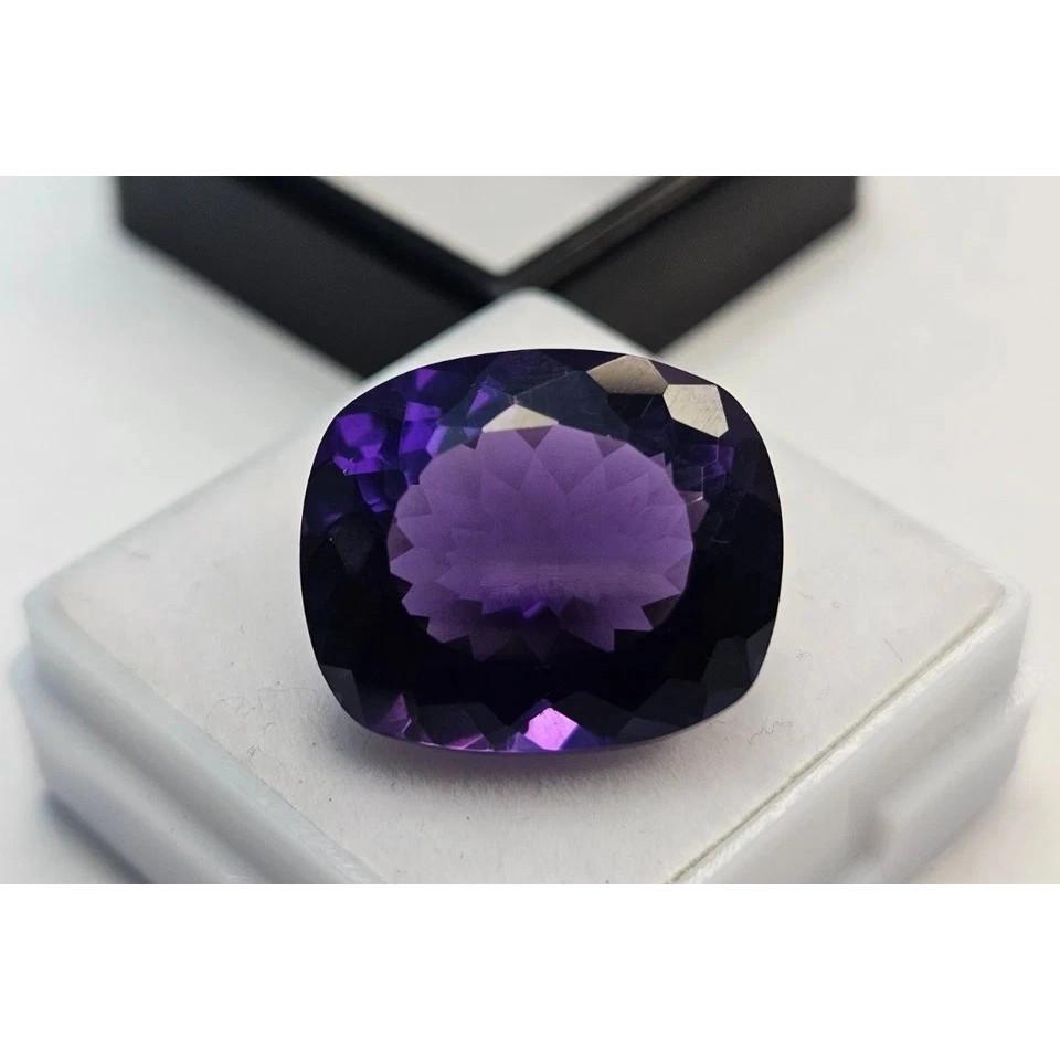14+ Ct Natural Purple Amethyst & Stud Making Cushion Cut Stunning Gemstone