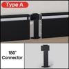 0.5m/1m Hidden Corner LED Skirting Line Aluminum Profile Recessed Backlight Baseboard Connector Wall Trim Floor Bar Strip Light