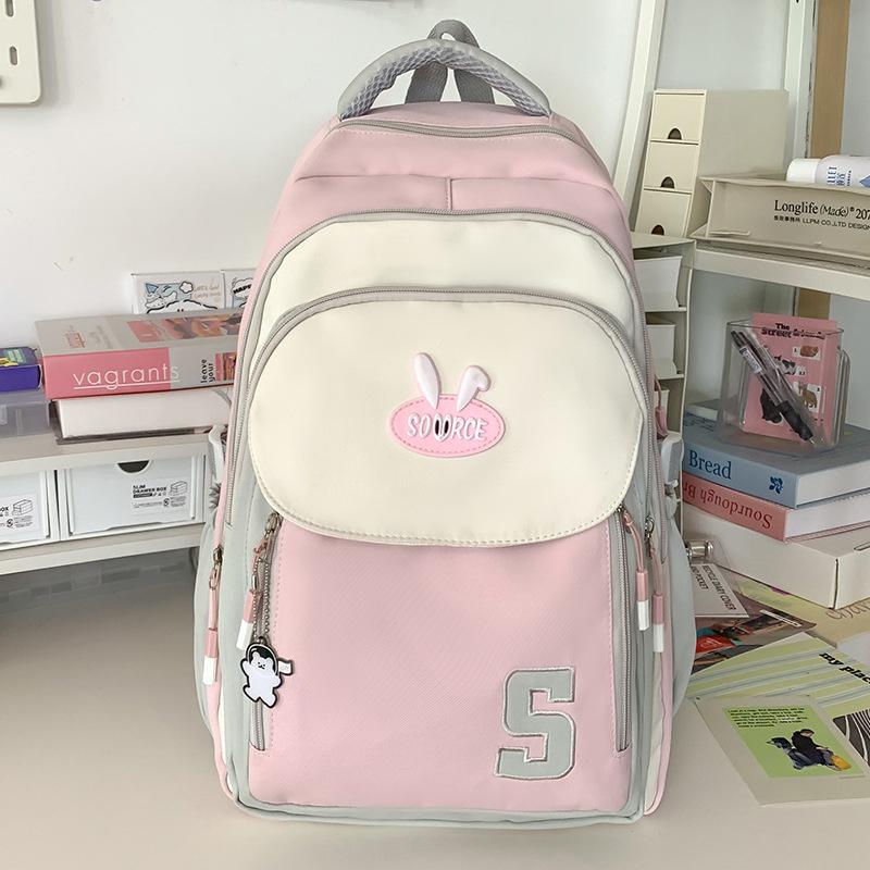 Children's schoolbags, elementary school students, girls, junior high school students, high school students, high-value contrasting colors