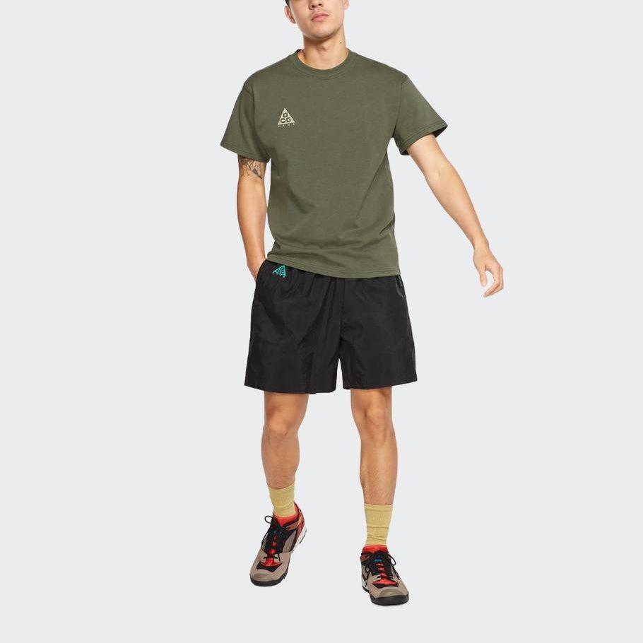 Nike ACG T Shirts Men's Green Crew Neck Moderate BQ7343-325