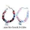 Halloween Spiders Charm Bracelets Couple Jewelry Fashioin Colorful Beaded Bracelet Simple Wristband Adjustable Bangle
