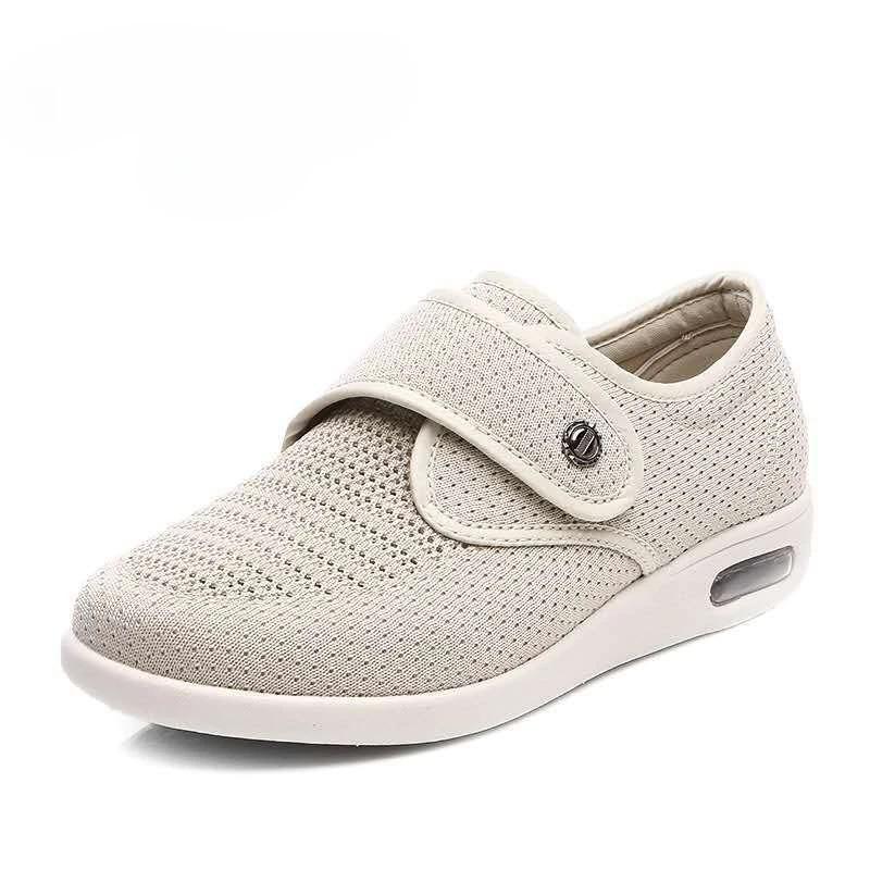 Couple Old People Shoes Fashion Women's Slip on Walking Shoe Orthopedic Diabetic Air Cushion Breathable Slippers Male Sneaker
