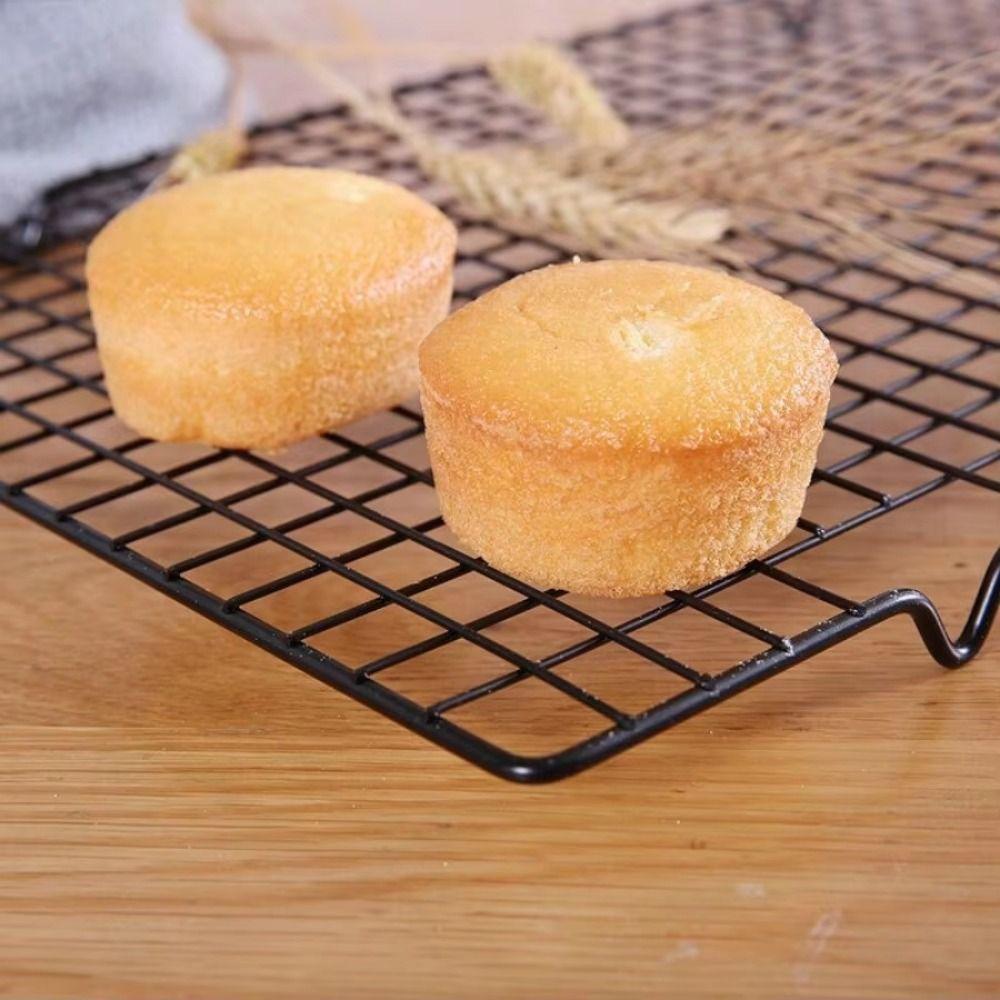 4Pcs Black BBQ Grill Net Non-stick Bread Cooling Rack Baking Cooling Rack  Cooling Grid Tools
