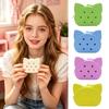 Cute Cat Ears Silicone Wallet Zipper Closure Holes Card Holder Travel Organizer Money Bag Earphone Storage