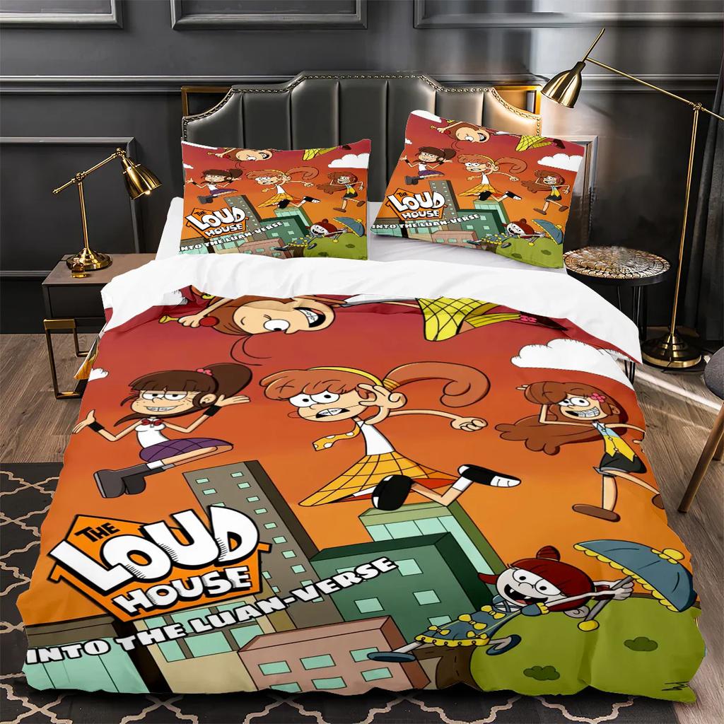Cartoon Loud House 3D Printed Duvet Case Pillowcase Bedding Set Twin Full Queen King Size For Bedroom Decor