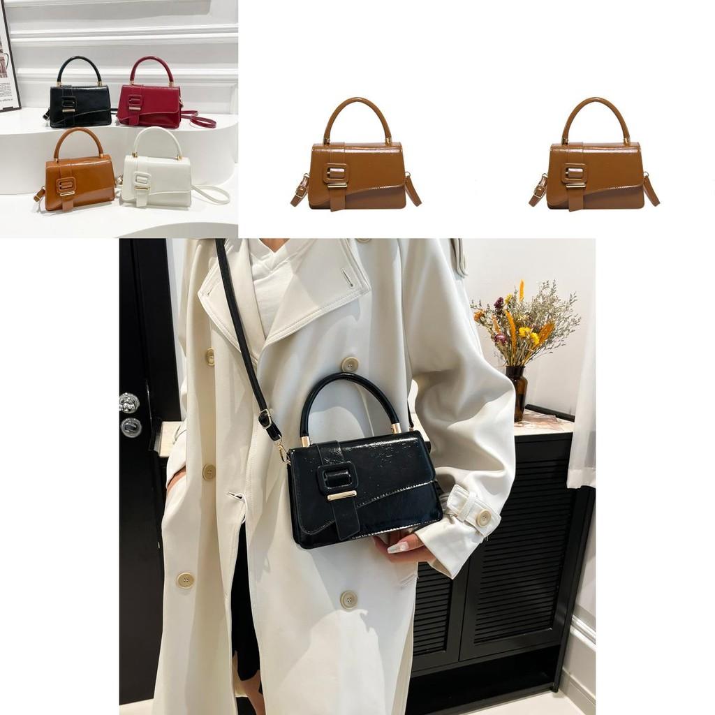 Chic Small Square Handbag For Women In Stylish Black White Brown And Red Colors For Everyday Use