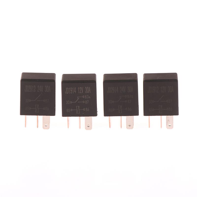 4 Pin/5 Pin 30A 12V/24V Automotive Violet Relay Socket With Wire With Terminal Automotive Control Device Auto Car Relay Relays 5