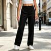 Girls' Color Loose Fit Casual Pants with Elastic Waistband for Everyday Wear