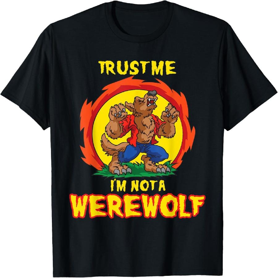 Trust Me I am Not A Werewolf - Were Wolf Howling For Kids T-Shirt XXXXXL чёрный