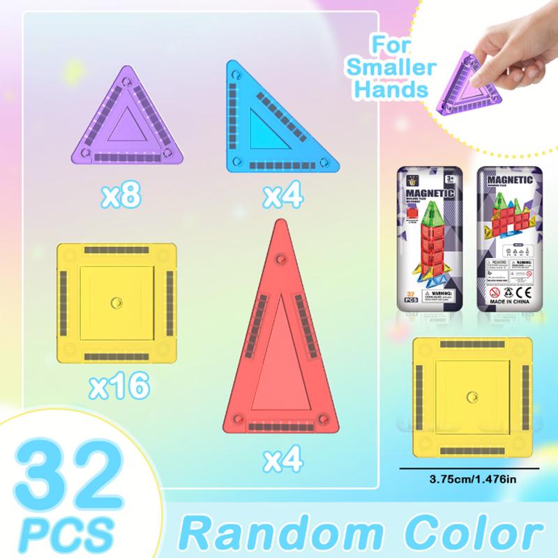 

3.75cm Mini Magnetic Tiles Educational Magnetic Building Blocks Set Toy For Kids Children Holiday Gift