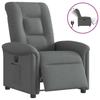 Electric Reclining Armchair, Dark Grey, Upholstered In Fabric
