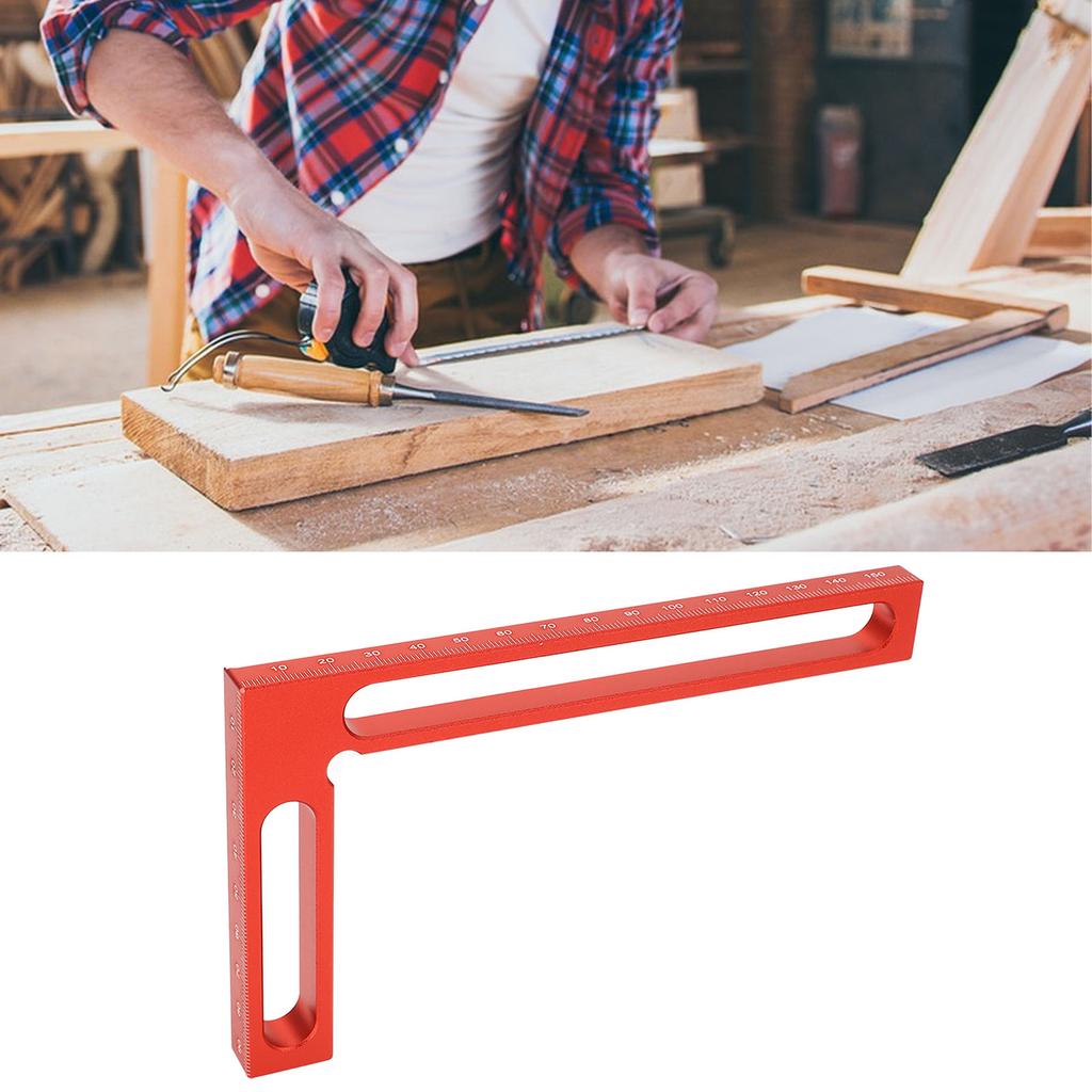 Carpenter L Shape Aluminum Alloy Height Msuring Scribing 90 Woodworking Right Angle Ruler