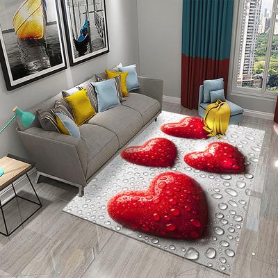 Romantischer Liebesherz-Teppich Valentinstags-Teppich Badezimmer Anti-Rutsch-Fußmatte Wohnzimmer Schlafzimmer Eingang Fußmatte Dekor-Teppich