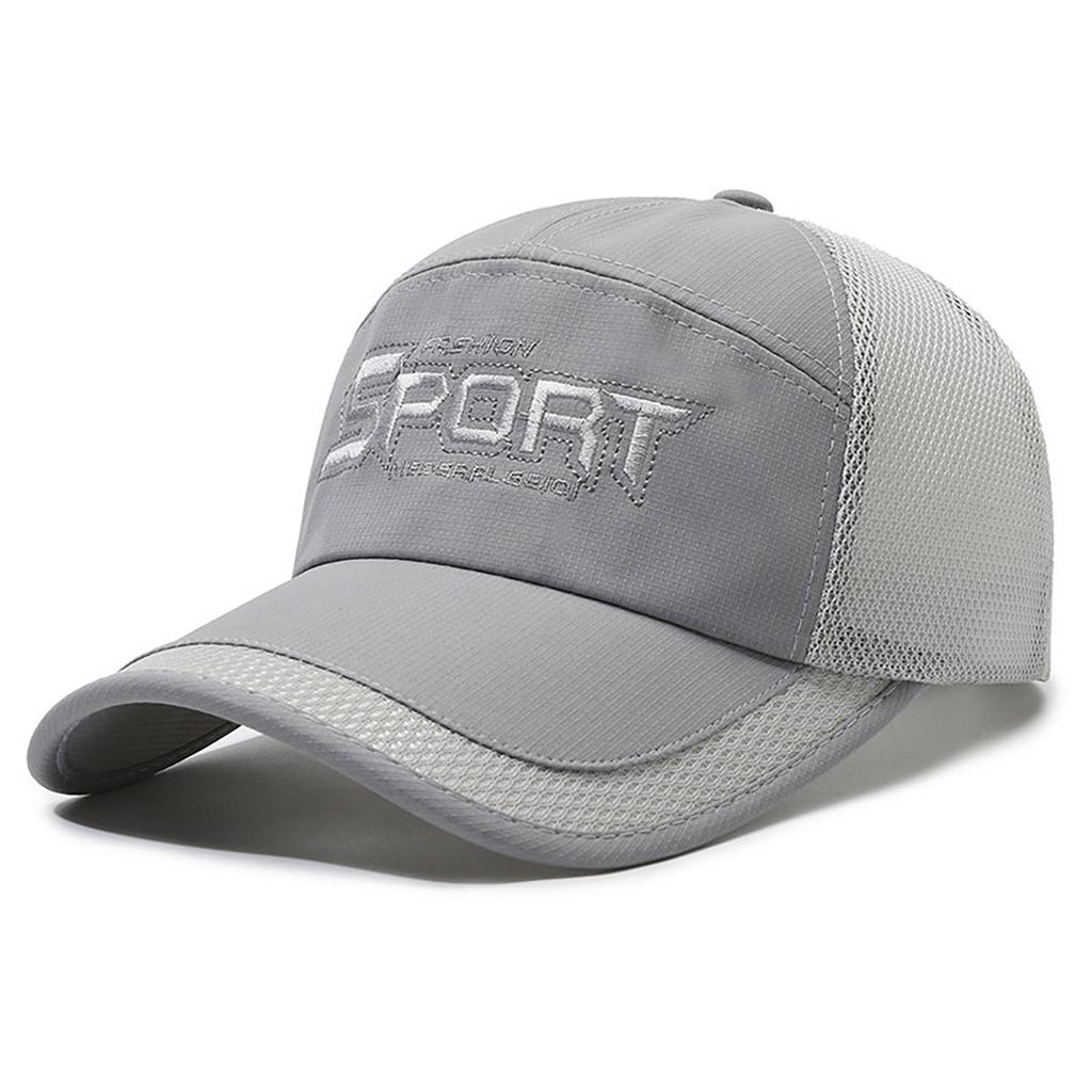 Fashion Solid Color Baseball Hat for Men Summer Cotton Letter Embroidery Mesh Breathable Duck Tongue Cap Male Casual Outdoor Hat