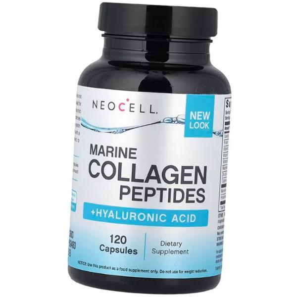 

Морський колаген та Гіалуронова кислота, Marine Collagen, Neocell 120капс (68342008) 120caps