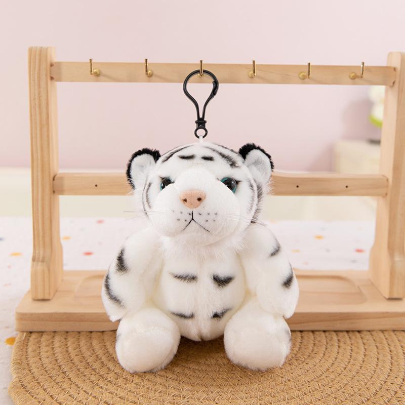 Joint Siberian tiger plush toy children's doll zoo souvenir tiger keychain backpack pendant